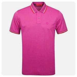 G/FORE Pink Tipped Golf Polo, Medium